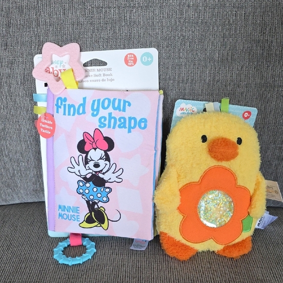 Disney Other - Disney Minnie Mouse Soft Book And Magic Years Soft Sensory Toy, NWT